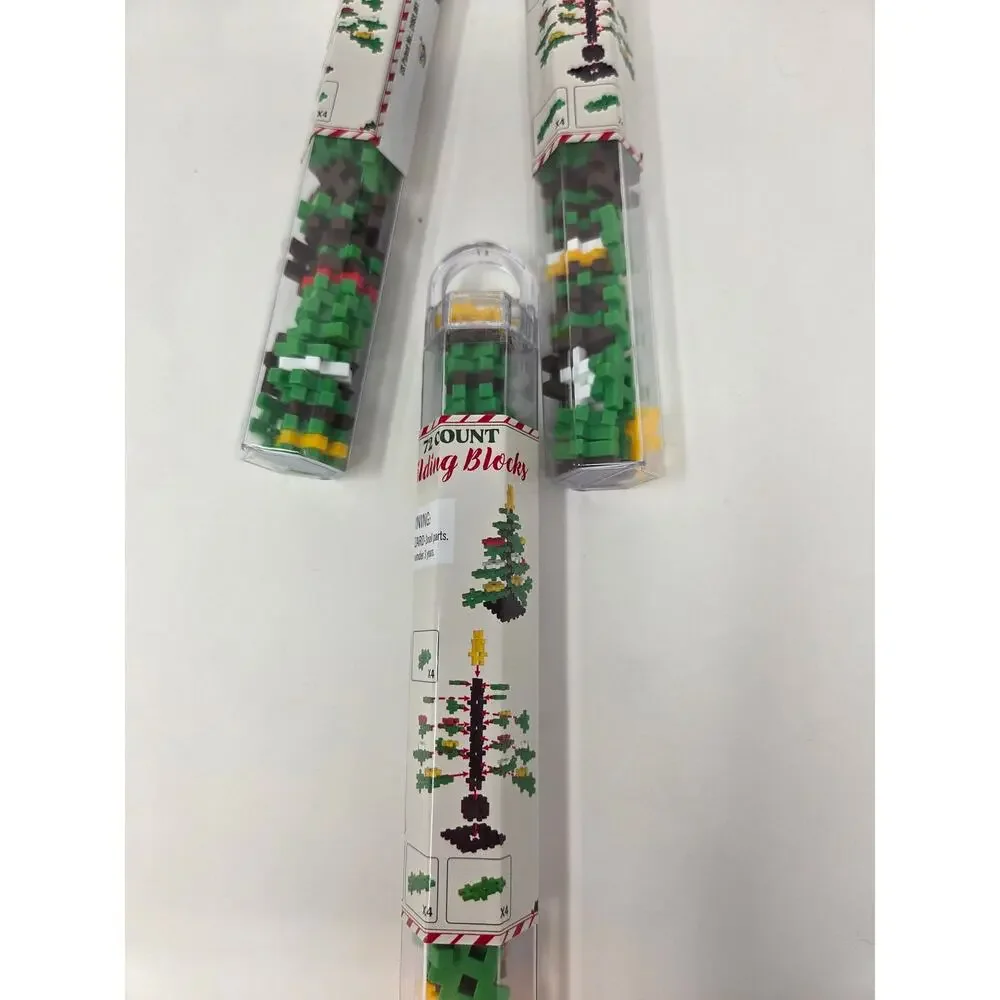 Christmas Tree Hashtag Building Blocks Set of 3